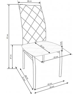 Стул на металлокаркасе K309