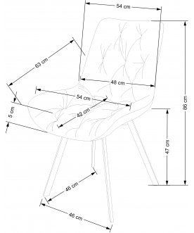 Стул на металлокаркасе K519