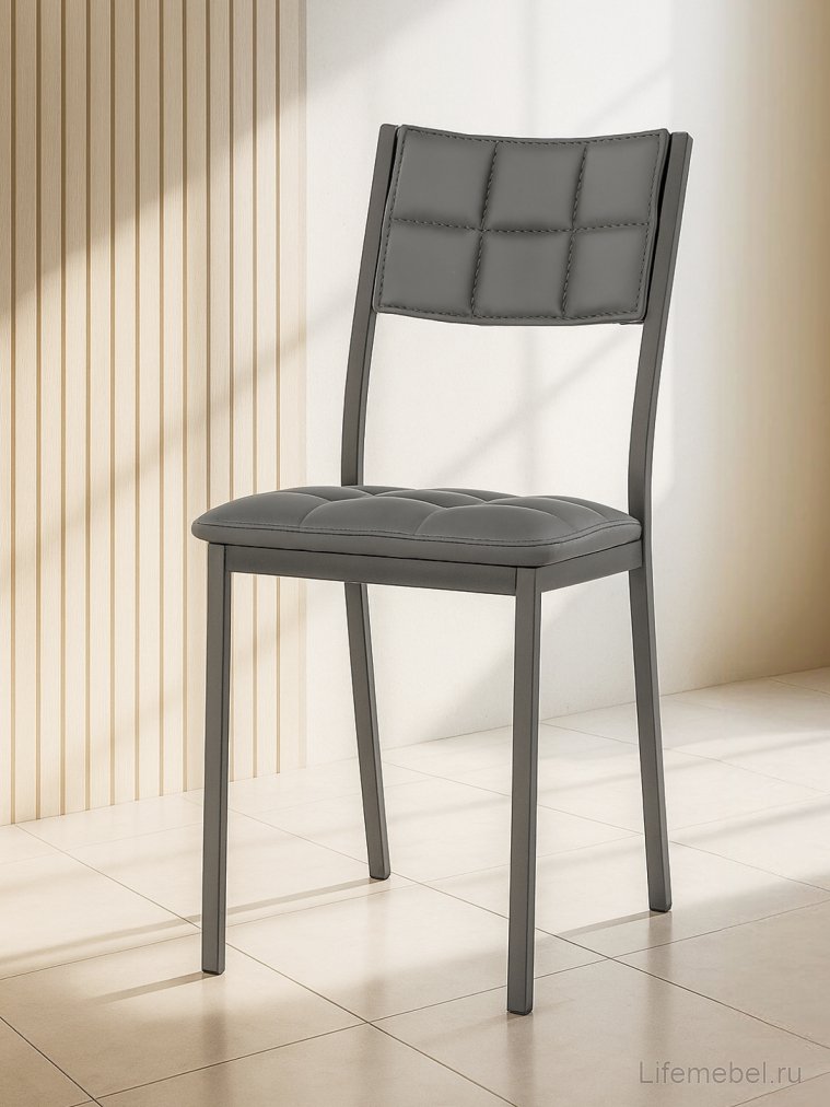 Стул на металлокаркасе Бекал темно-серый / графит