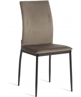 Стул на металлокаркасе Capri (mod. BC565-DC) dark grey (темно-серый) HLR24 / черный
