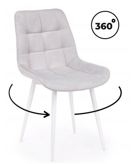 Стул на металлокаркасе Стронг светло-серый (zd 960) / белый