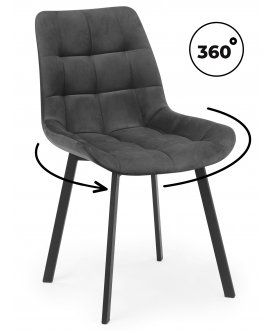 Стулья на металлокаркасе Челси 360 темно-серый (zd 995) / черный