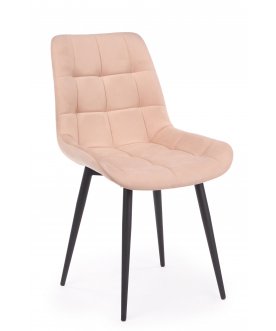 Стул на металлокаркасе Челси П бежевый (zd 210) / черный