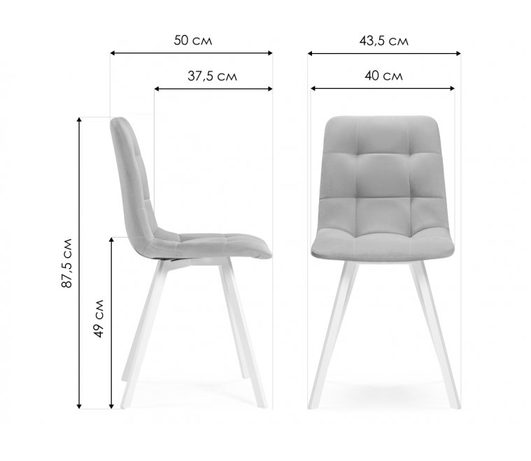 Стул на металлокаркасе Чилли бирюзовый / белый