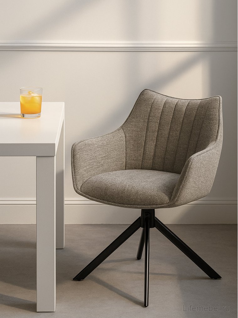 Стул на металлокаркасе Denever beige / black