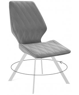 Стул на металлокаркасе DikLine 243 b22 grey / белый