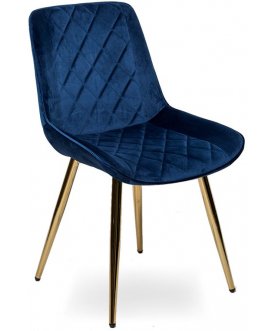 Стул на металлокаркасе Джордин cobalt blue / gold 