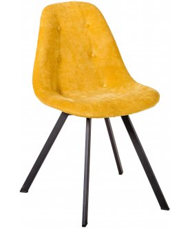 Стул на металлокаркасе Eames Loft желтый / черный