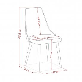 Стул на металлокаркасе Эби Люкс