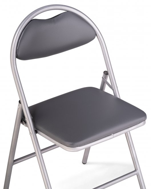 Стул на металлокаркасе Gikat серый полимер / светлый мусс