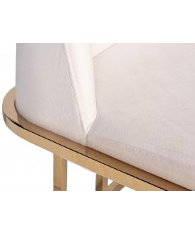 Дизайнерский стул GY-DC8365GOLD-CR кремовый / золото