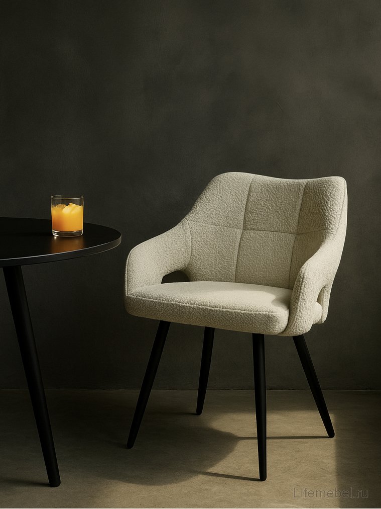 Стул на металлокаркасе Hera beige / black