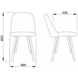 Стул на металлокаркасе Honnor