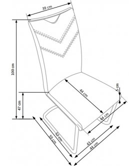 Стул на металлокаркасе K224