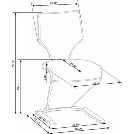 Стул на металлокаркасе K307