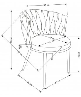 Стул на металлокаркасе K517