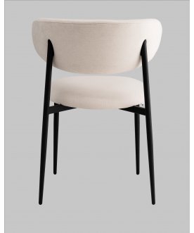 Металлический стул Брам велюр молочный