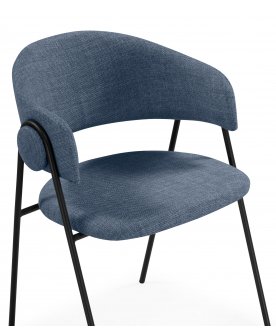 Стул-кресло Криспиан синий / черный