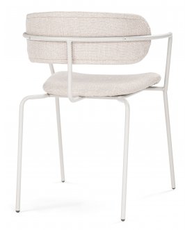 Стул-кресло Маки бежевый / серый матовый