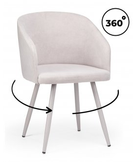 Стул-кресло Монер 360 светло-серый (glory 36) / серый