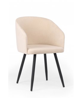 Стул-кресло Монер бежевый (glory 03) / черный