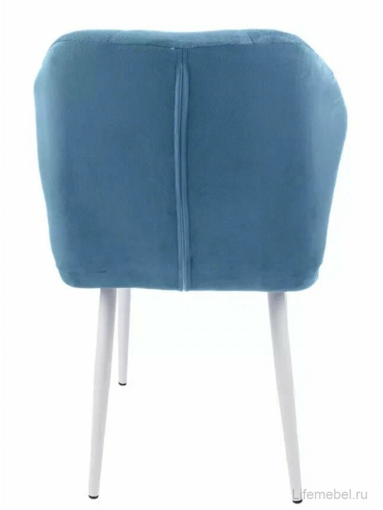 Стул на металлокаркасе Ницца небесно-серый / белый