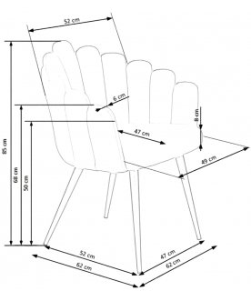 Стул на металлокаркасе K410