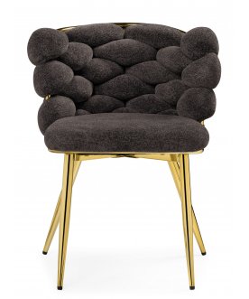 Стул на металлокаркасе Rendi gold /  gray