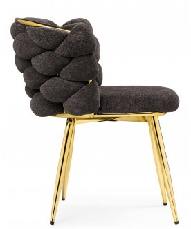 Стул на металлокаркасе Rendi gold / gray