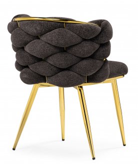 Стул на металлокаркасе Rendi gold /  gray