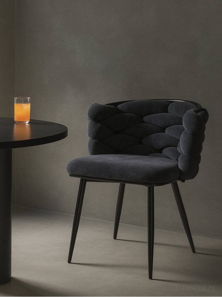 Стул на металлокаркасе Rendi gray-blue / black