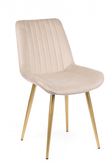Стул на металлокаркасе Седа 360 бежевый (zd 210) / золотой