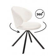 белая ткань букле / черный