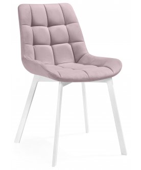 Стулья на металлокаркасе Челси 360 розовый ZD 392 / белый