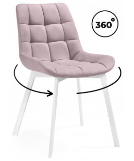 Стул на металлокаркасе Челси 360 П розовый hl 41 / белый