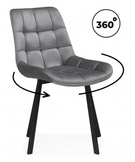 Стул на металлокаркасе Челси К 360 темно-серый велюр (hl 09) / черный