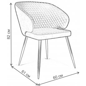 Стул на металлокаркасе DikLine 255