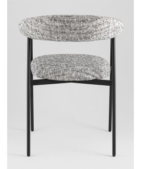 Стул дизайнерский Ноко светло-серый / черный