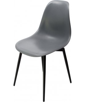 Стул на металлокаркасе Туссе чёрный / серый