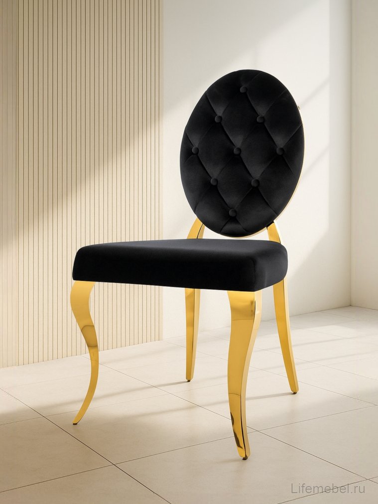 Стул Odda черный / золотой