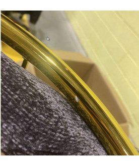 Стул на металлокаркасе Rendi gold /  gray  - Уцененный экземпляр