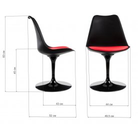 Стул Tulip черный / красный