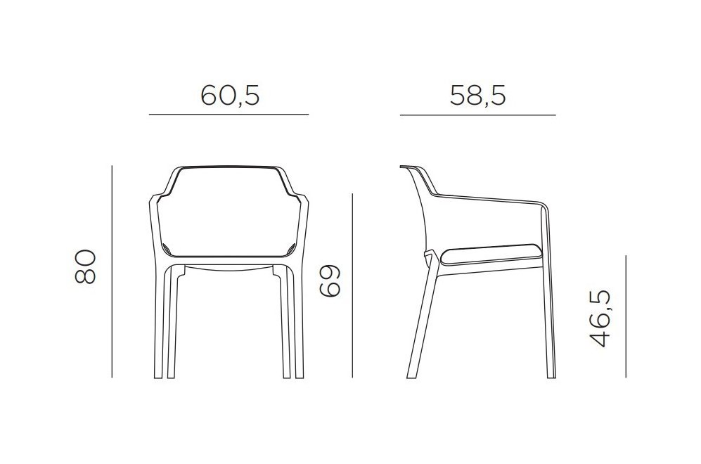 Пластиковое кресло Net коралловое
