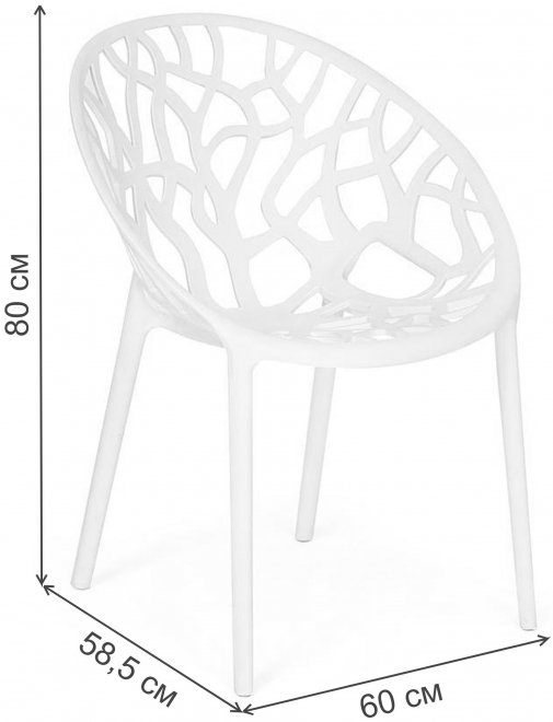Пластиковый стул Bush mod. 017 серый
