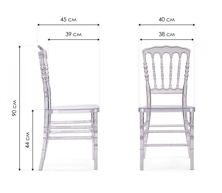 Пластиковый стул Chiavari 1 clear white