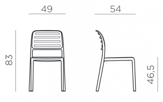 Пластиковый стул Costa Bistrot голубой