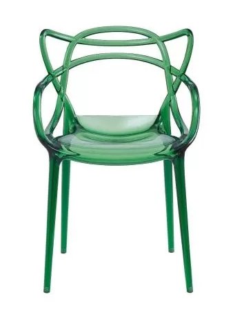 Пластиковый стул Masters прозрачный / зеленый