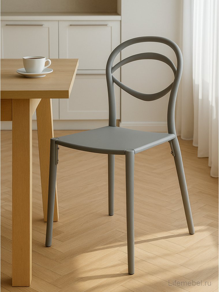 Пластиковый стул Simple gray
