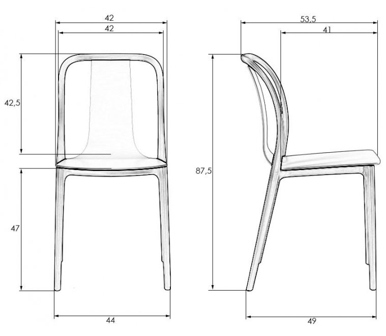 Пластиковый стул Adam черный
