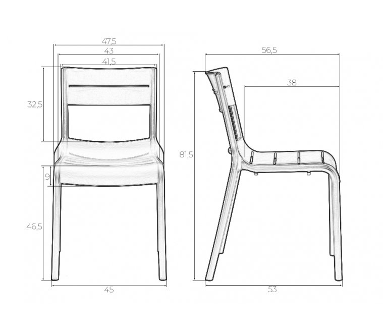Пластиковый стул Tim темно-серый